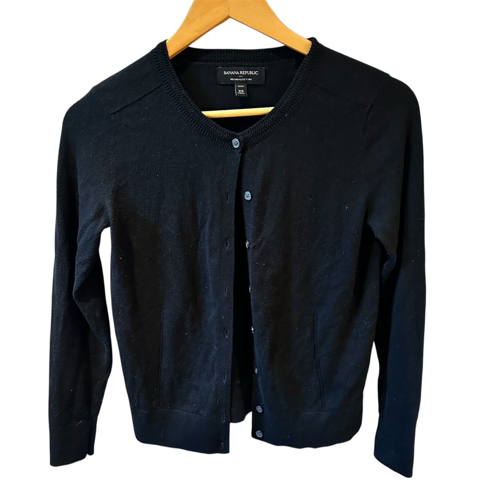Banana Republic Factory Cashmere Blend Cardigan Black Size XS‎ P Gray Size XXS P